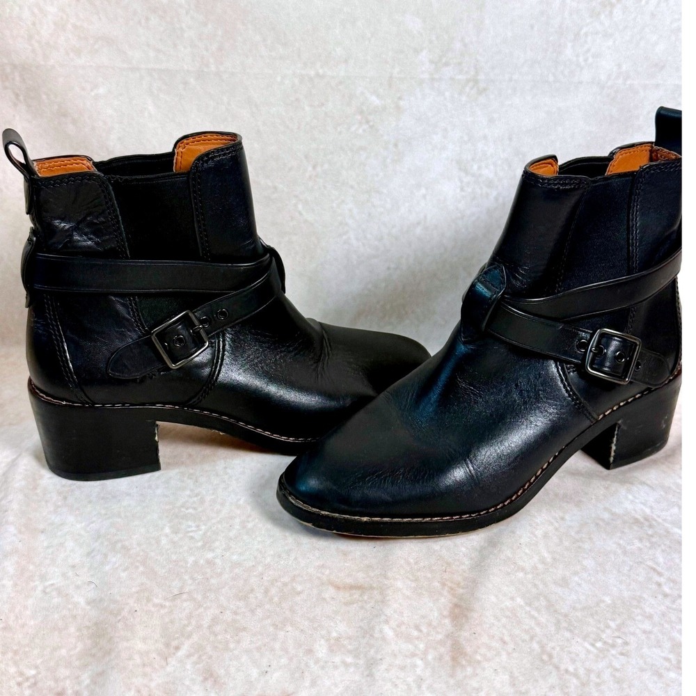 Coach Black Leather Chelsea Boots - Picture 1 of 10